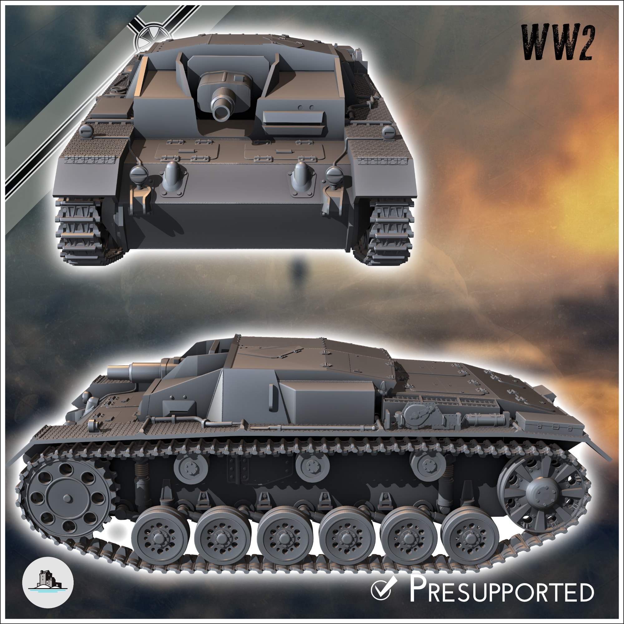 Sturmgeschutz Stug Iii Ausf C Sd Kfz Ww Miniatu D