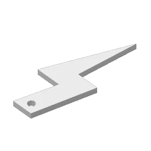 Lightning bolt keychain