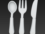 Cute Spoon, fork and knife-1