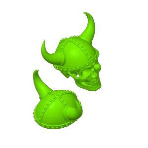 Viking Skull and Viking Helmet