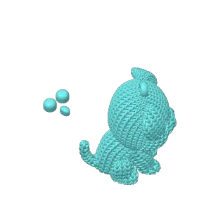Knitted Puppy Keychain