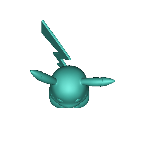 Pokémon Pikachu - Pronto para impressão 3D!