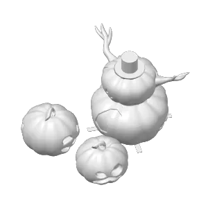 HALLOWEEN SPECIAL CUTE DOUBLE FACED ARTICULATED PUMPKIN