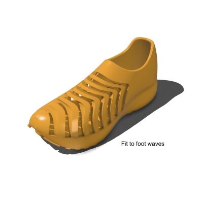Fit to foot flexi shoe