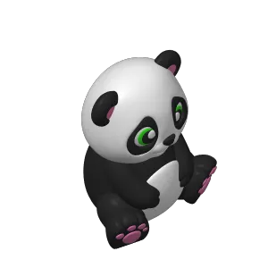 CUTE BABY PANDA ( NO SUPPORTS)