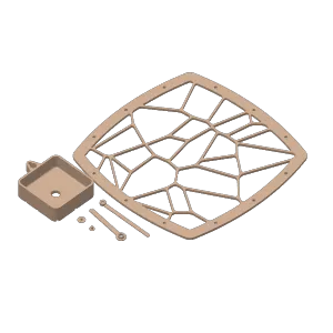 Modern Voronoi Wall Clock