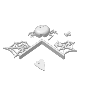 Door frame attachment with spider and ghost