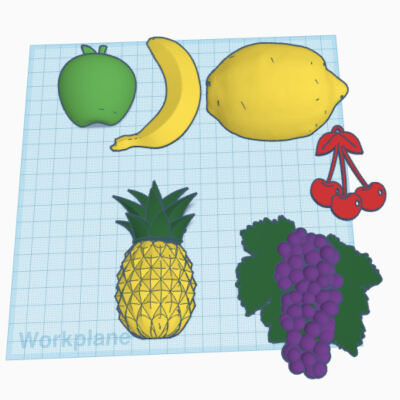 Fruit fridge magnets