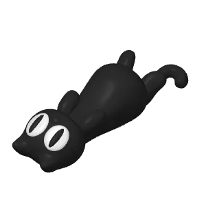 Cute Flexi Cat w tail Keychain, Earring & Magnets