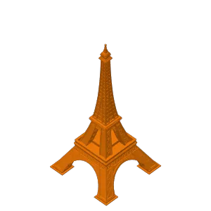 Eiffel Tower, photorealistic model