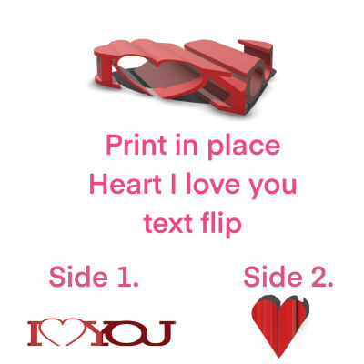I Love You Text Flip