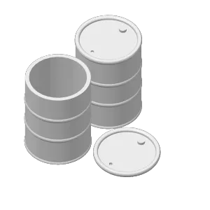 Oil Drums (3.75" scale)