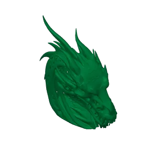 Skeletal Dragon Head Sculpture