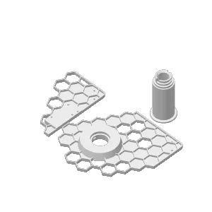 Creality K1 honeycomb style side mounts kit