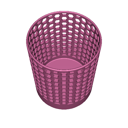Honeycomb pencil cup