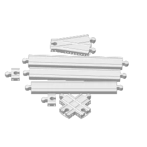 BeamBridge system for Wooden railway bridge building
