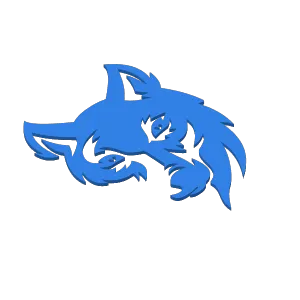 Wolf airbrush stencil