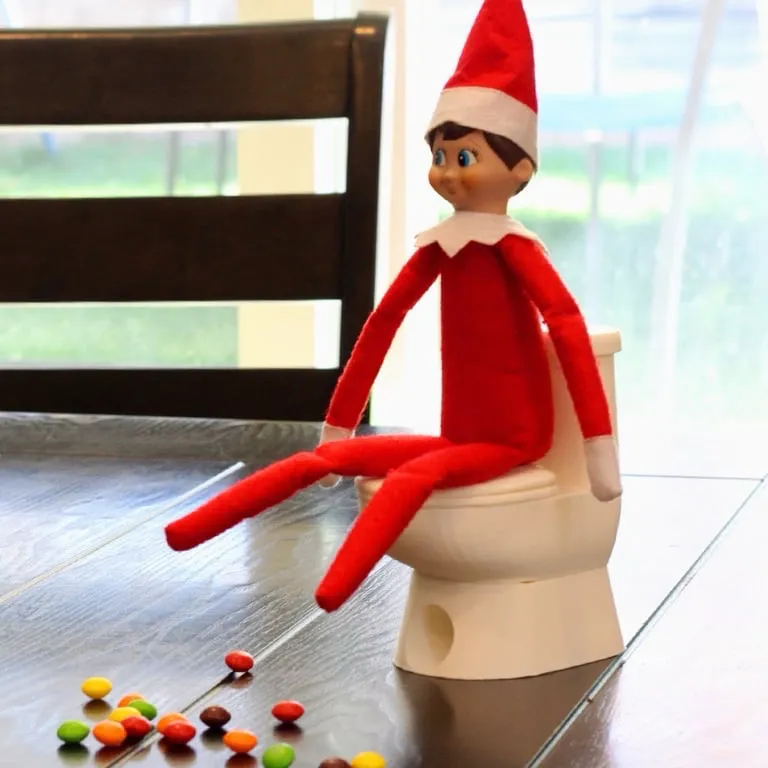Elf on a shelf sweets toilet