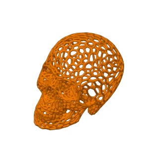 Voronoi-style Skull with no supports