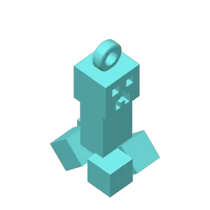 Minecraft creeper keychain