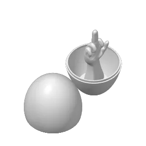 Middle Finger Easter Egg