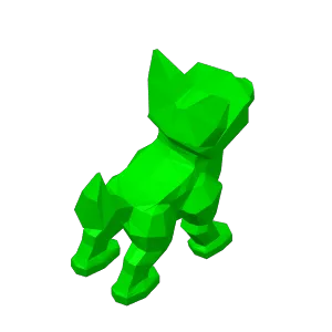 Dog - Puppy Chibi Statue Lowpoly