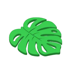 Monstera Leaf Coaster Set, 3D Tropical Printable STL File,