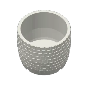 Planter with zigzag pattern
