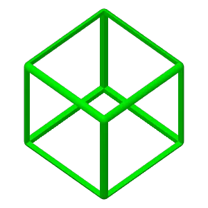 Wireframe Shape Cube