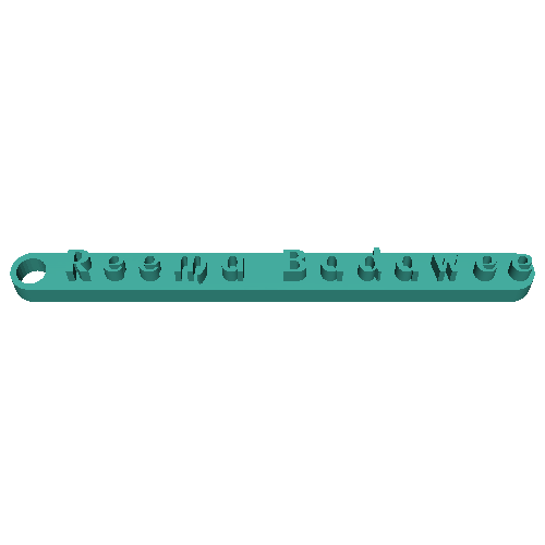 Reema badawee name by text2stl.com