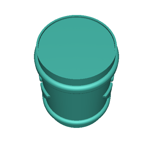 Radioactive barrel with puddle. (Glow in the dark)