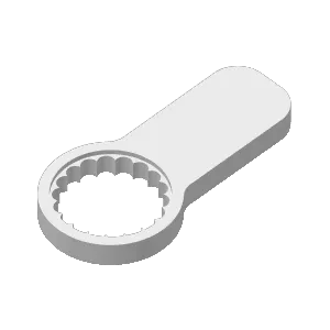 Keychain geared fidget bolt