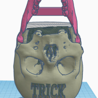 Trick ore treat bag skull 3d model