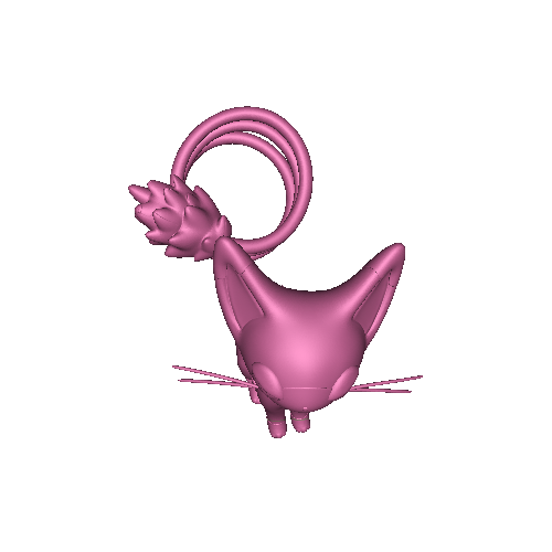 Pokemon Glameow #431 - Ready for 3D Printing!