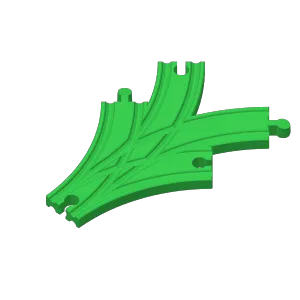 Wooden railway dualforks
