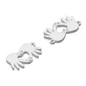 Heart hands keychain