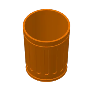 Trash can pen holder