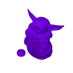 Baby Yoda Piggy Bank with Doge