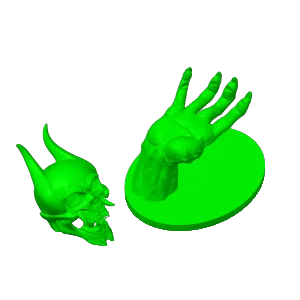 Devil Animal Scull & Hand