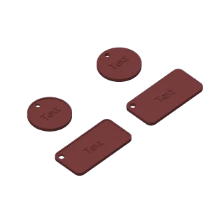 Keychains with adjustable text