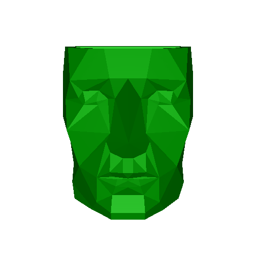 Low poly head planter