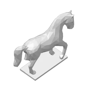 Low-Poly 3D Model - horse 低面數-馬