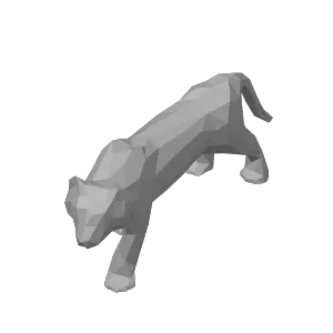 Low-Poly 3D Model - Tiger 低面數-老虎