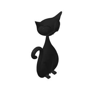 Funny Cat Figurine