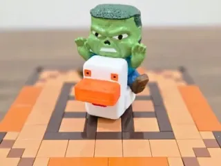 Minecraft Movie Chicken Jockey