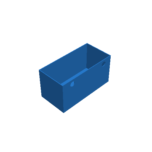 Box with screw holes