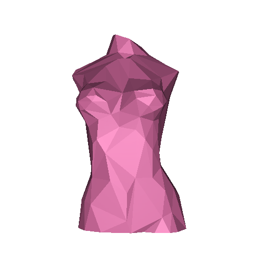 Buste Femme statue origami