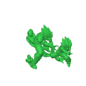 goku gohan kamehameha père et fils