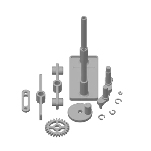 GEARS MECHANISM TOY - KINEMATIC MECHANICAL ASSEMBLY TOY