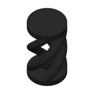 Captive Ball with a Twist on a Round Base